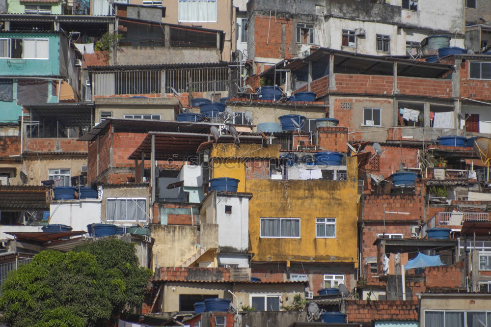 Similar – favela Town Blue Brown