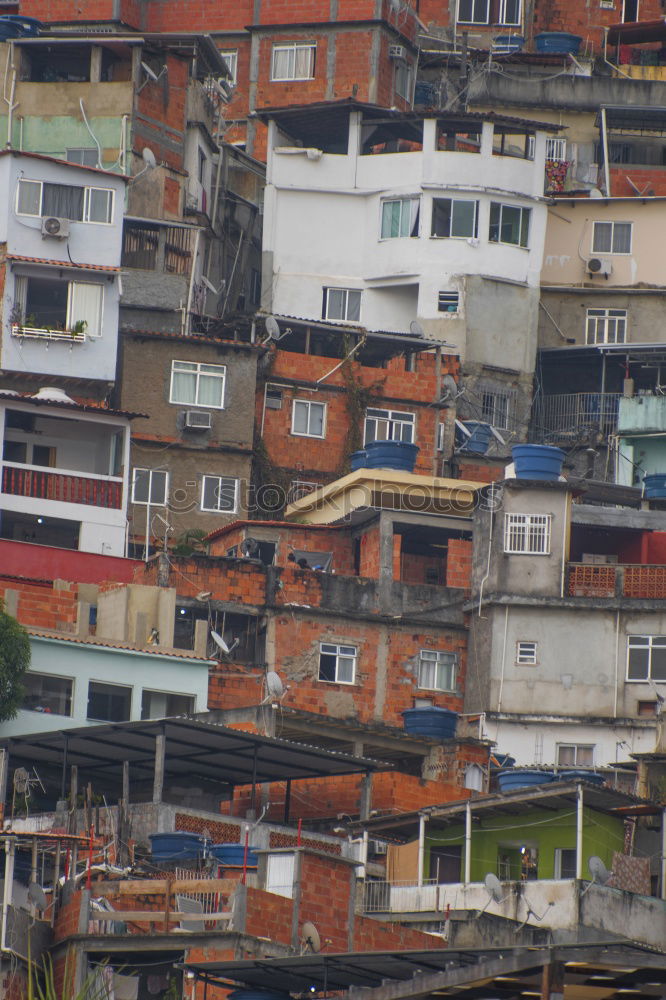 Similar – favela Town Blue Brown