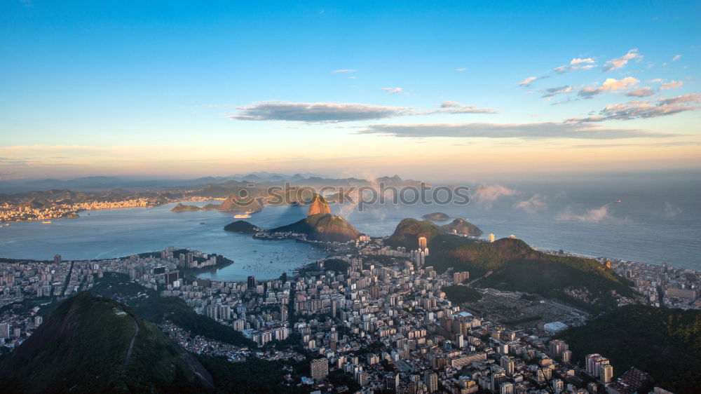 Image, Stock Photo Panoramic view of Rio de Janeiro from above, Brazil