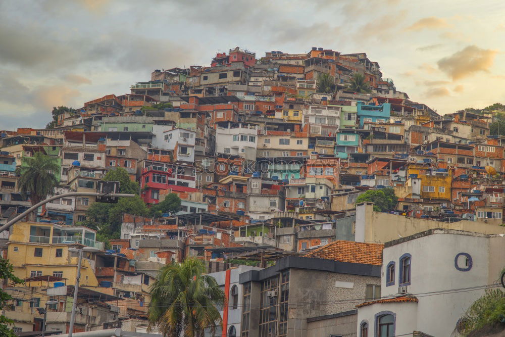 Similar – favela Town Blue Brown