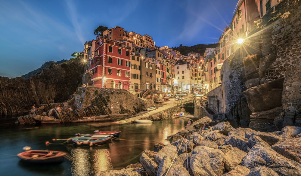 Similar – Riomaggiore at night Cinque Terre Liguria Italy