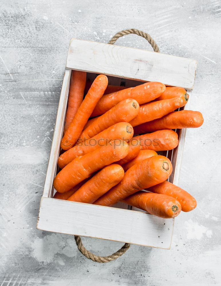 Similar – Large fresh carrots in a female hand