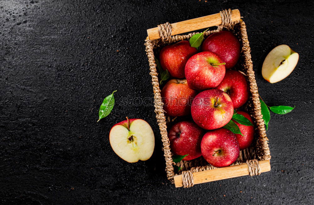 Image, Stock Photo Fresh plums with leaves