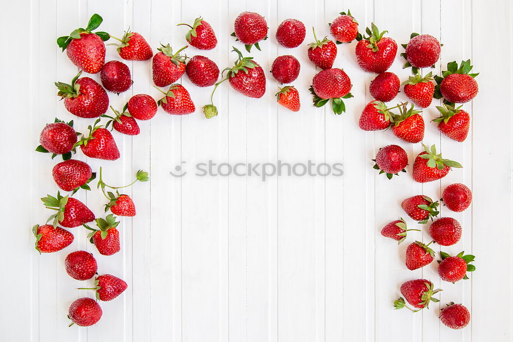 Background with strawberry frame