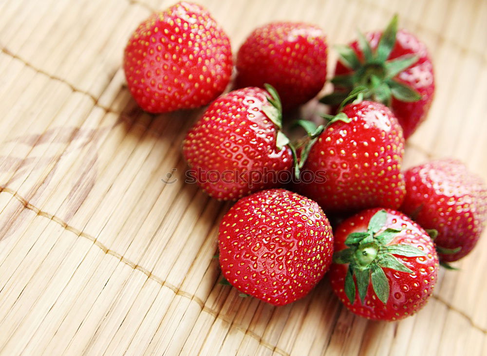 Similar – Strawberries on a wooden board with empty space