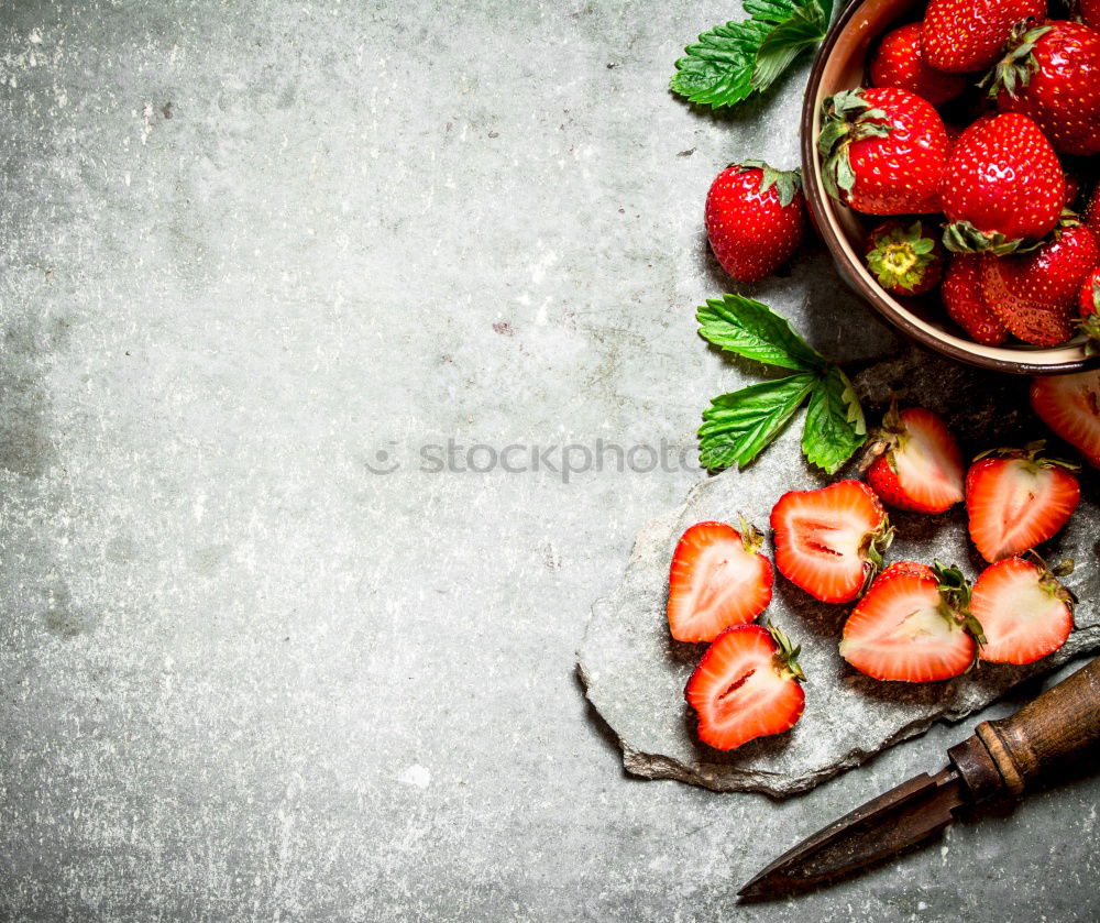 Similar – Image, Stock Photo Asparagus and strawberries