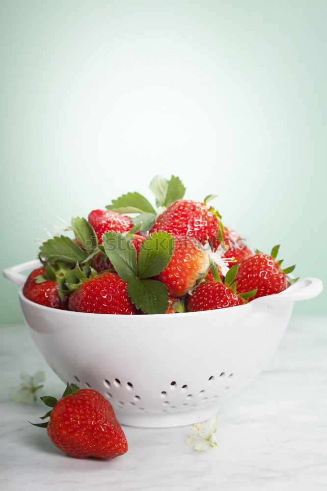 Similar – Image, Stock Photo Fresh strawberries and strawberries milkshake