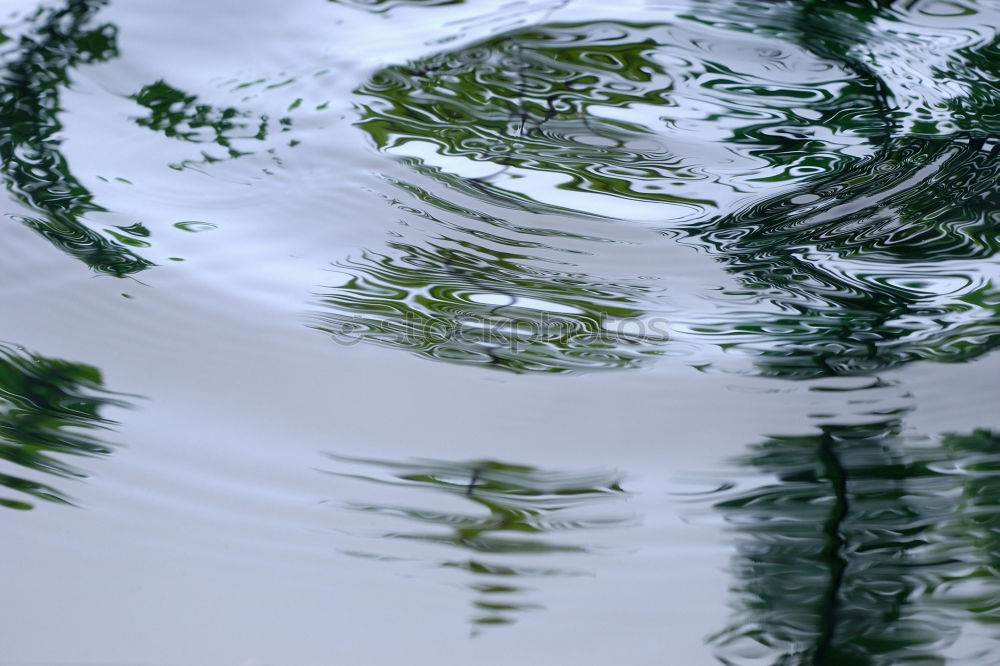 Similar – Rainwater on a blue garden table with reflection