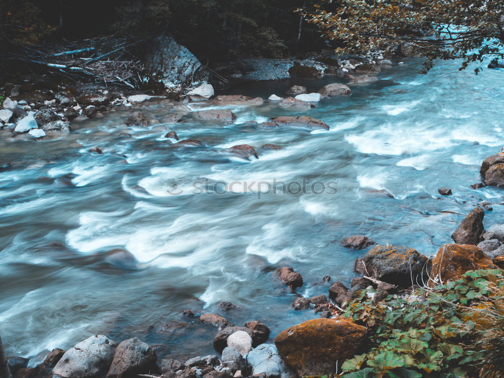 Similar – Image, Stock Photo Small mountain river River