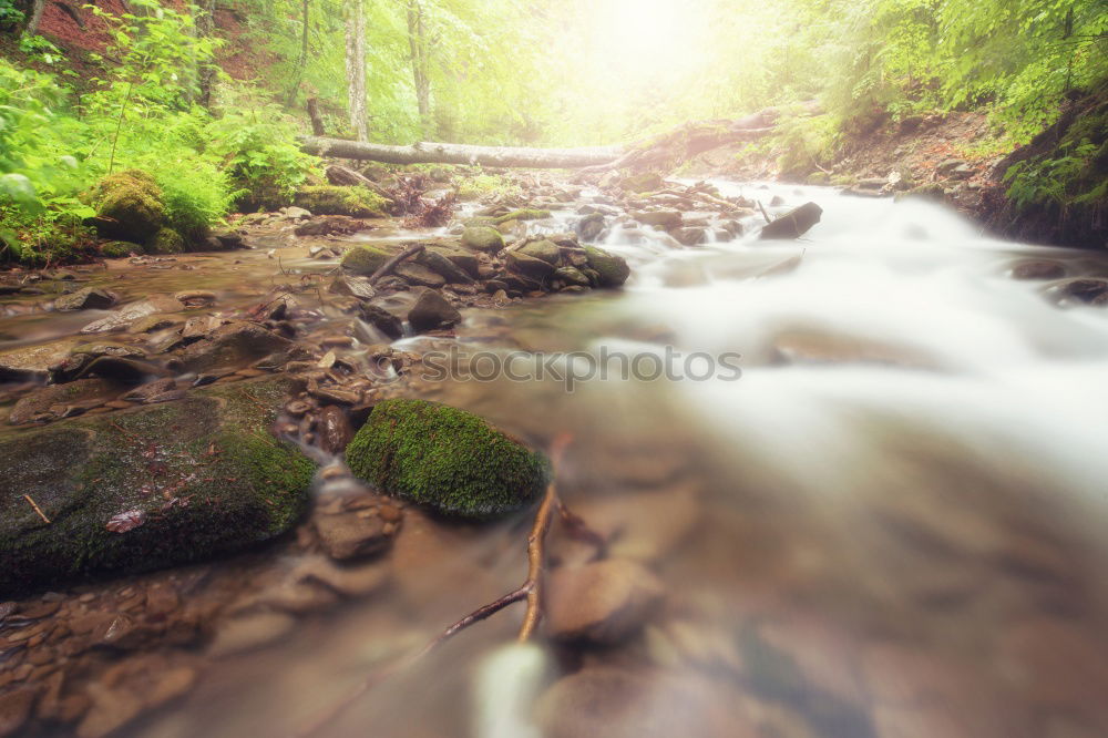 Similar – Image, Stock Photo River running between stones