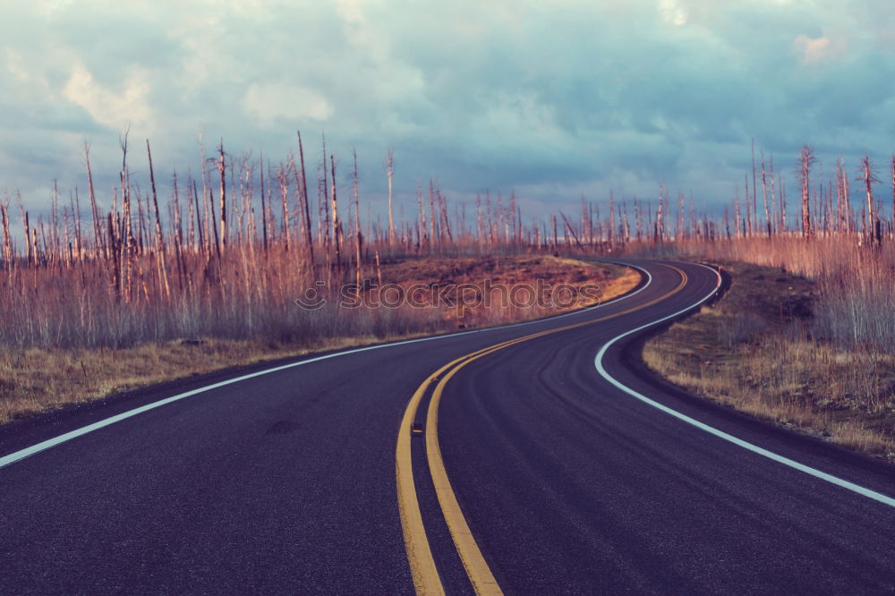 Image, Stock Photo Norway road