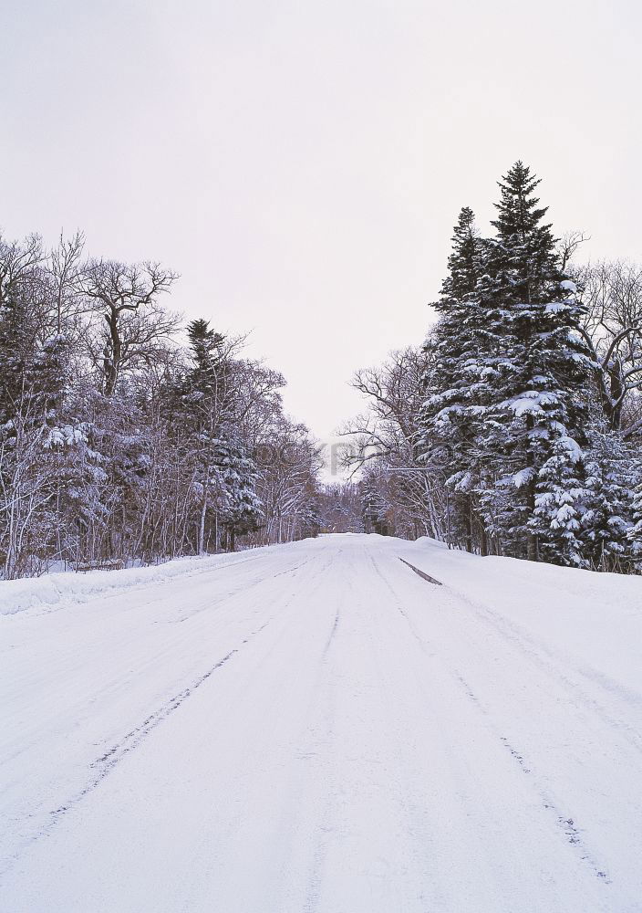 Similar – Snowy road Subdued colour