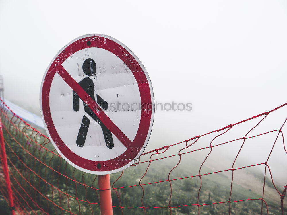 Similar – Image, Stock Photo Bike restriction sign in a park in autumn