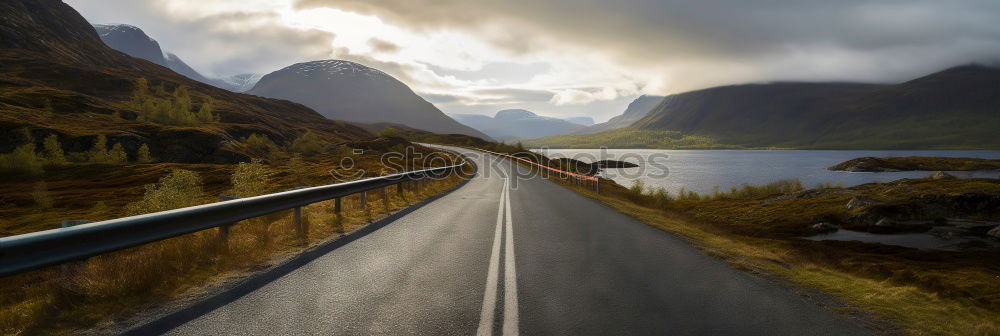 Fantastic bridge through fjord on Lofoten islands in Norway