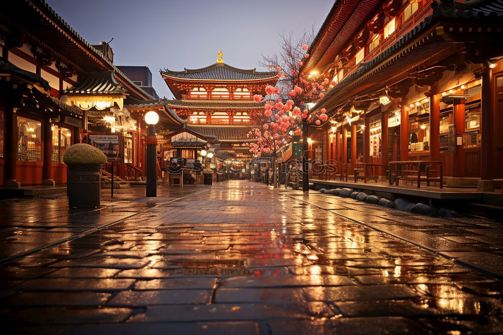 Similar – Image, Stock Photo Young woman standing under Chinatown neighbourhood arch in Sydney city, Australia.