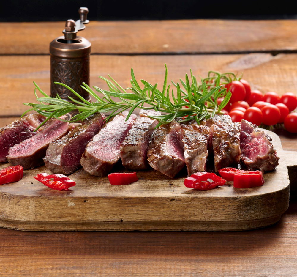 Similar – Image, Stock Photo Organic meat with herbs, butter and spices