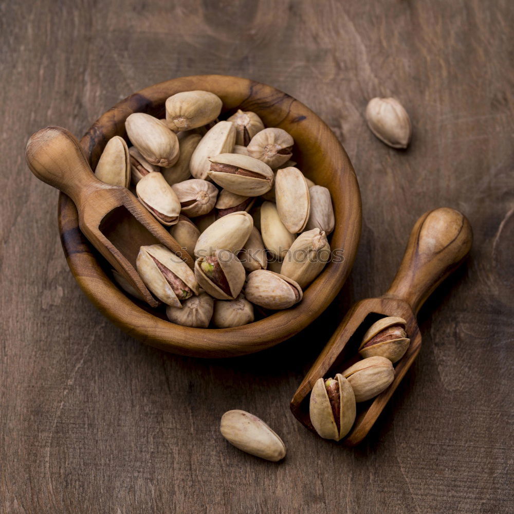 Similar – Soy beans on wooden spoon and wooden table