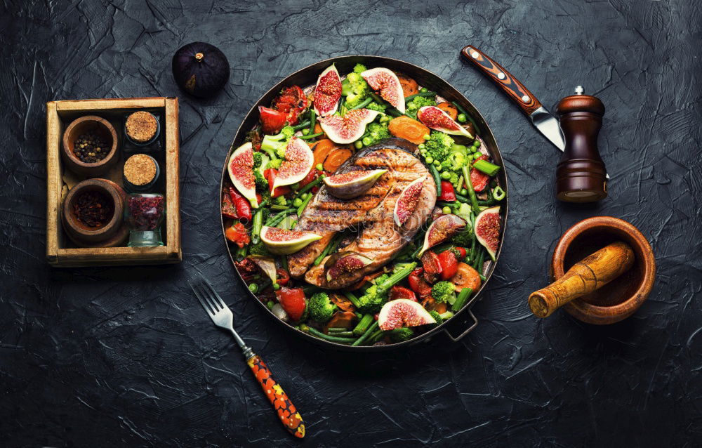 Similar – Image, Stock Photo Roasted knuckle of veal slices in the pan