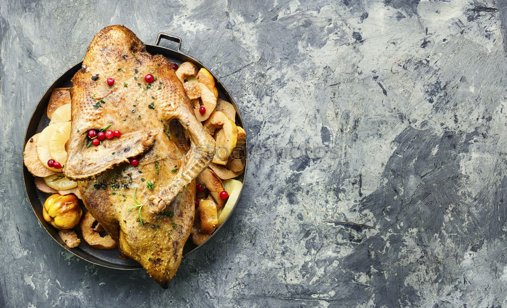 Similar – Image, Stock Photo Roasted chicken meat with broccoli and soy sauce