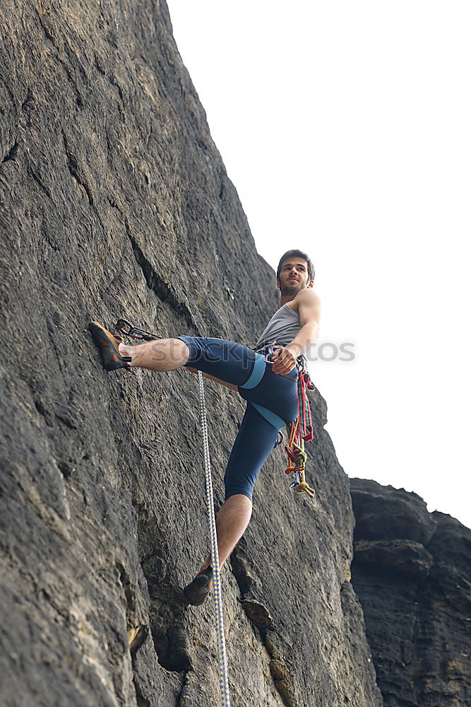 Similar – Image, Stock Photo climbing in elbsandstein