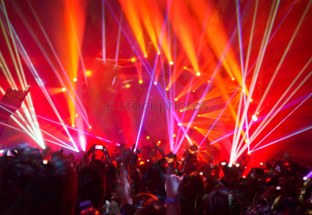 Image, Stock Photo Outdoor laser and fireworks