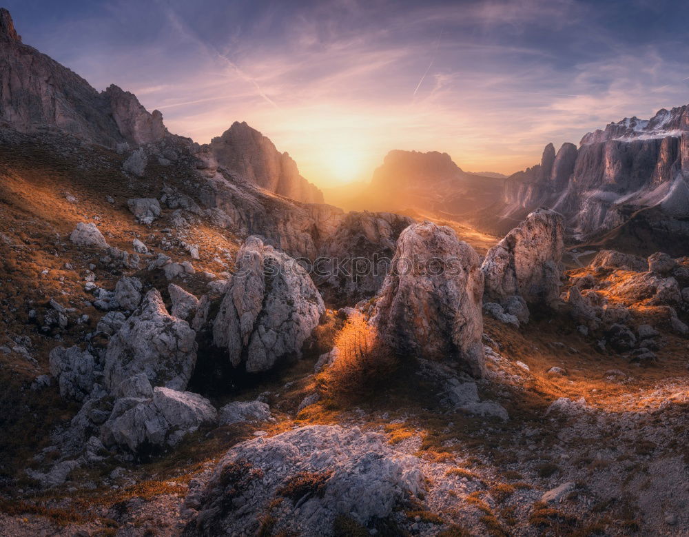 Similar – Image, Stock Photo Dolomites against the light