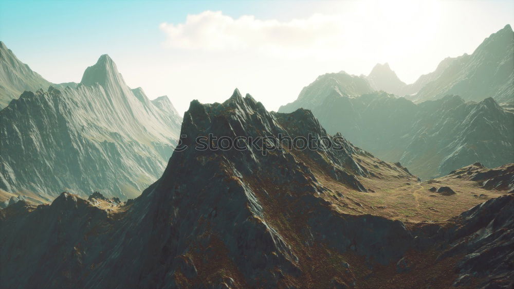 Similar – Image, Stock Photo Beautiful peaks of mountains