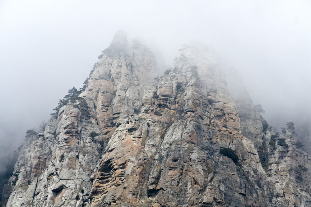 Similar – Image, Stock Photo peaks, rocks, clouds, steep, diffuse