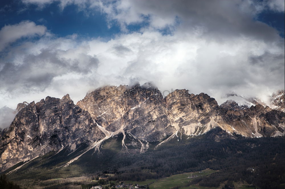 Similar – Sunrise in the Dolomites with view VII