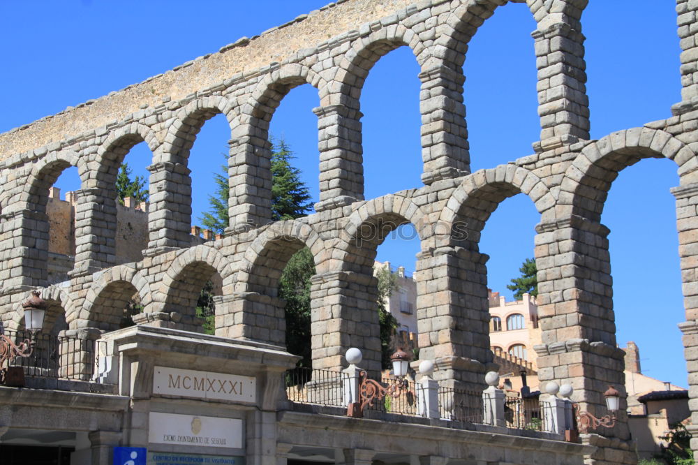 Similar – Image, Stock Photo The famous ancient aqueduct in Segovia, Spain