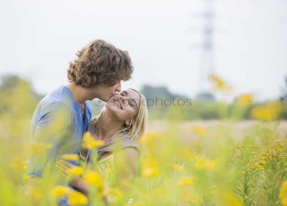 Similar – happy lovers on Holiday in the alps mountains