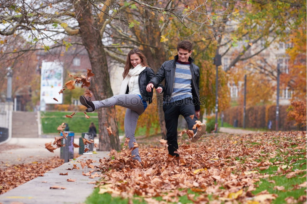 Similar – Funny couple learning to skate