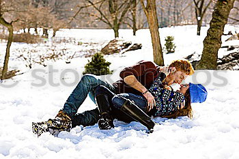 Similar – Image, Stock Photo A young couple in love kiss