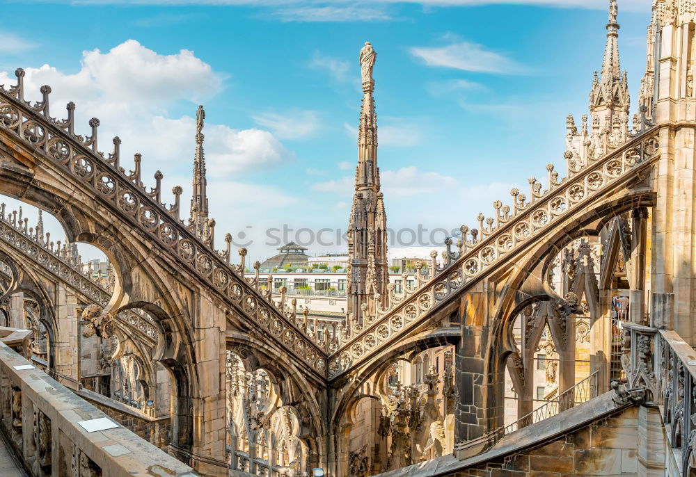 Similar – Image, Stock Photo Architecture on roof of Duomo cathedral