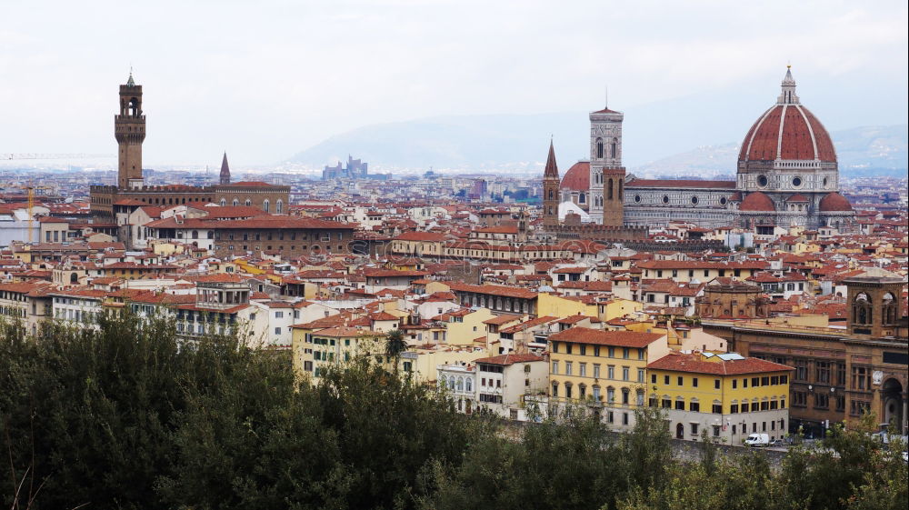 Similar – Image, Stock Photo The view of the roofs of Florence with the cathedral