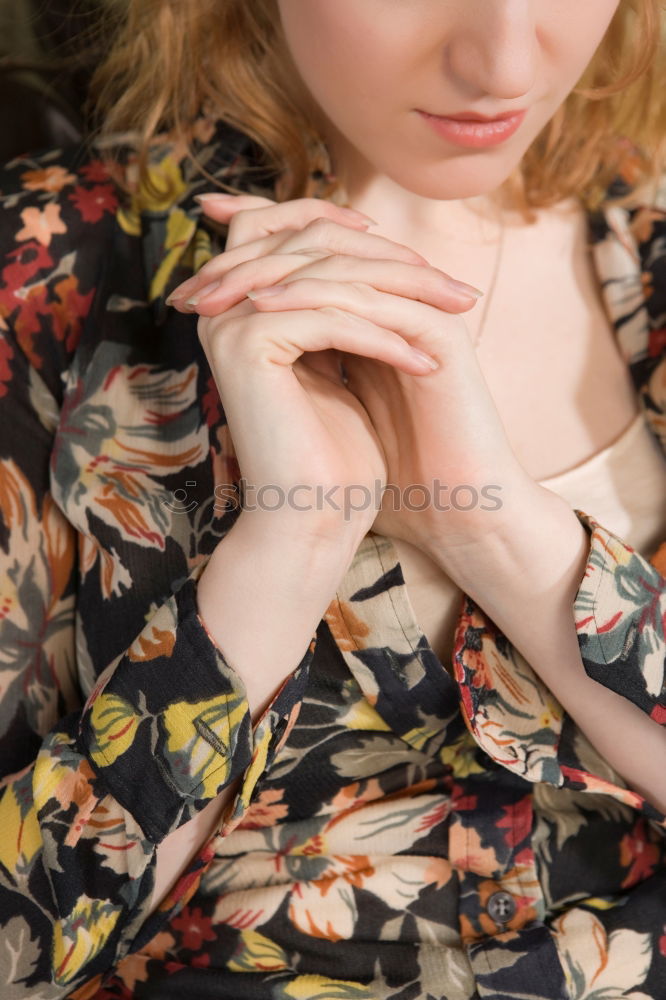 Similar – Image, Stock Photo Close up of a moody female portrait