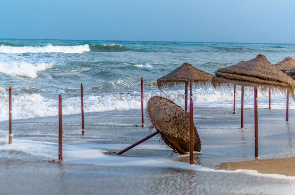 Similar – Empty deckchairs on the beach