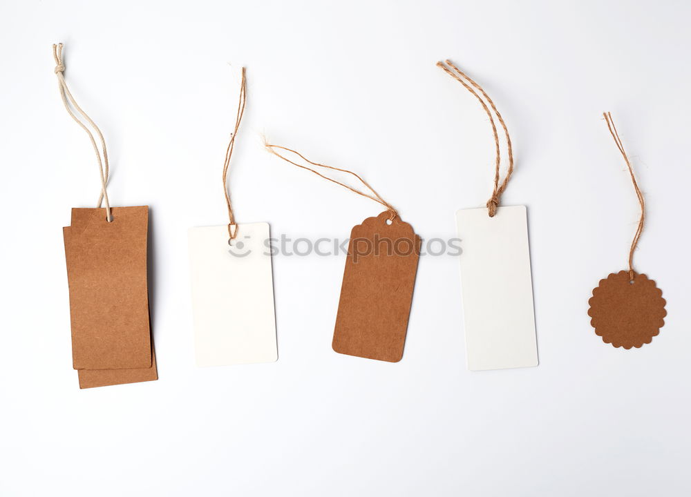 Similar – Kraft paper gift wrapping on white