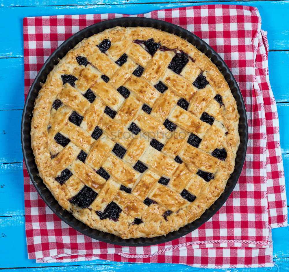 Similar – Image, Stock Photo baked round black currant cake