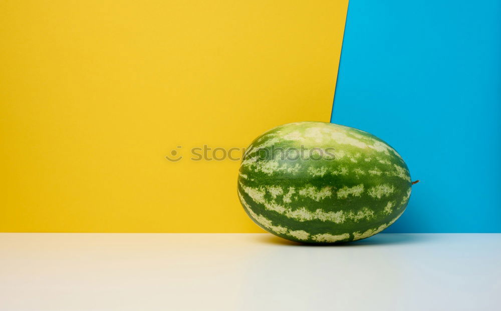 Funny watermelon with sunglasses. Summer concept.