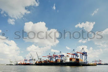 Similar – Panorama container port Hamburg and Köhlbrand bridge