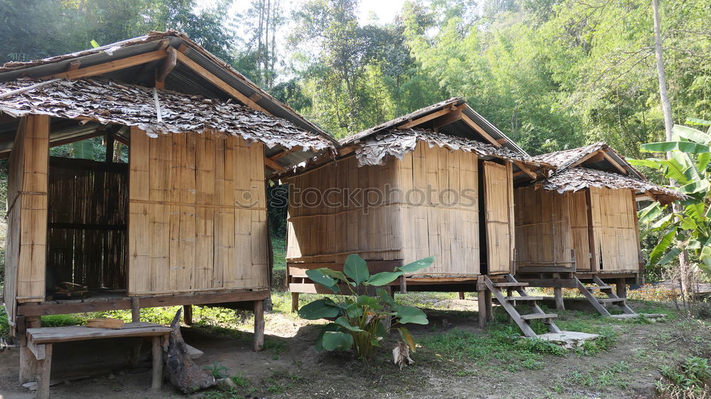 Similar – Image, Stock Photo Small wooden house with straw roof