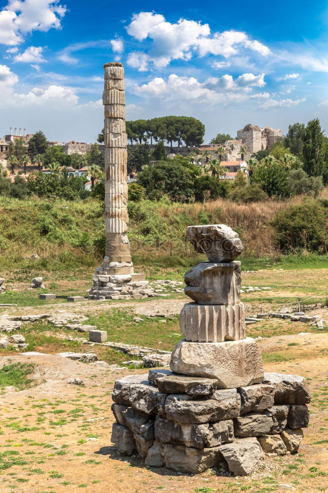 Similar – Image, Stock Photo Ancient Greek temple in Selinunte, Sicily, Italy. Detail view.