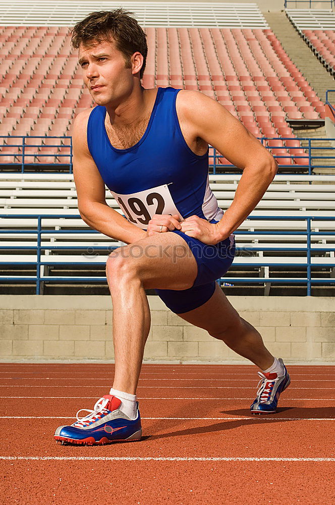 Similar – Image, Stock Photo Sportsman on crouch start