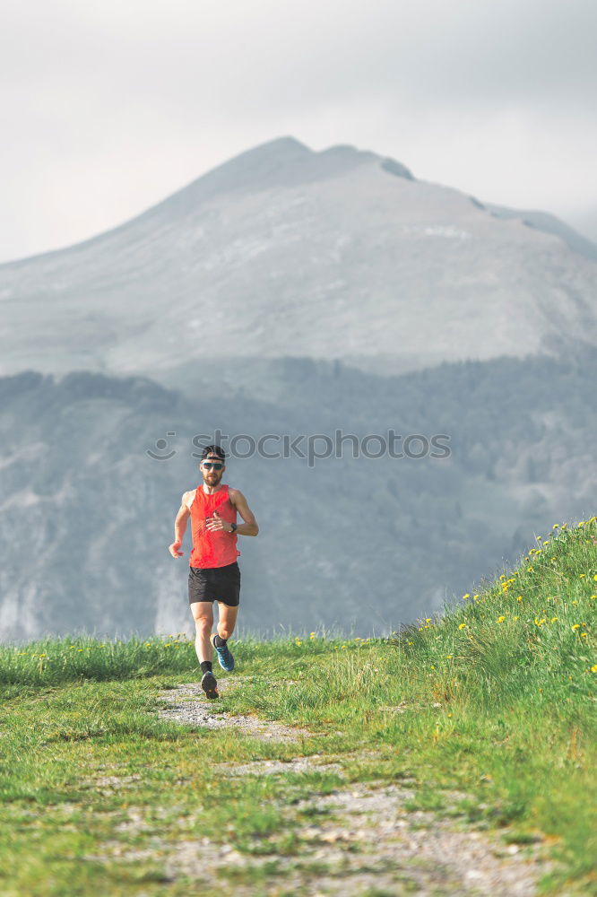 Similar – Young Backpacker enjoying of Nature.