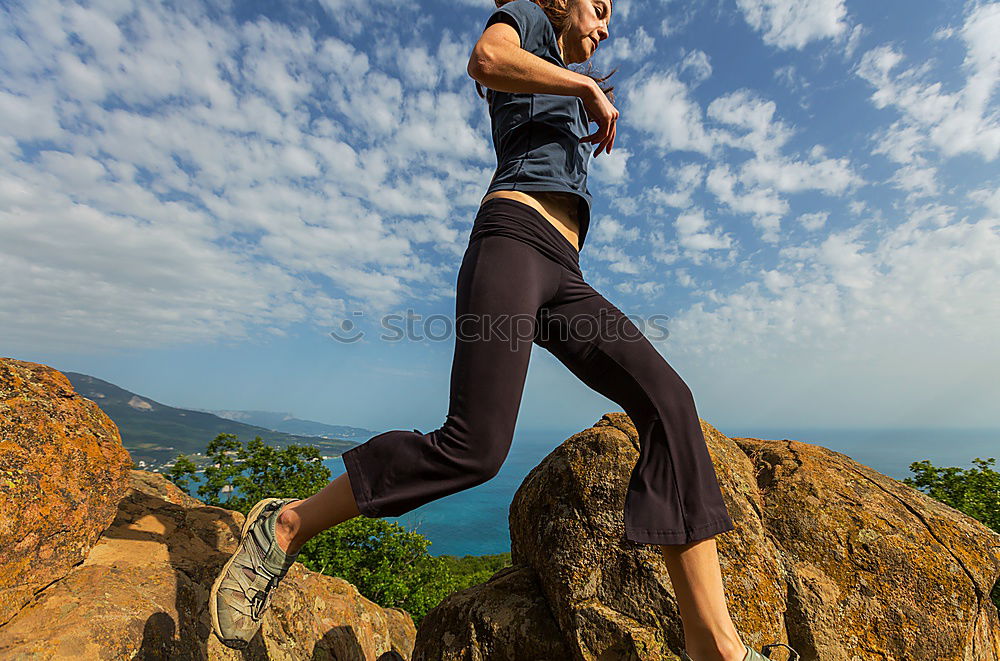 athletic woman resting