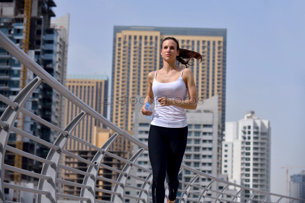 Similar – Image, Stock Photo female runner portrait