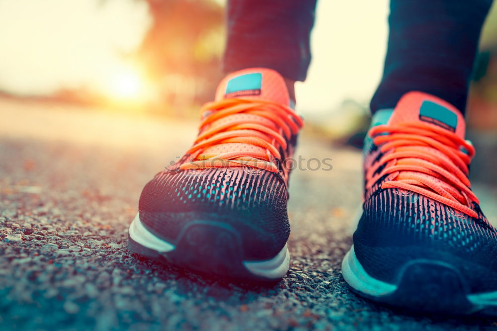 Similar – Image, Stock Photo Close up of legs of runner in the city.