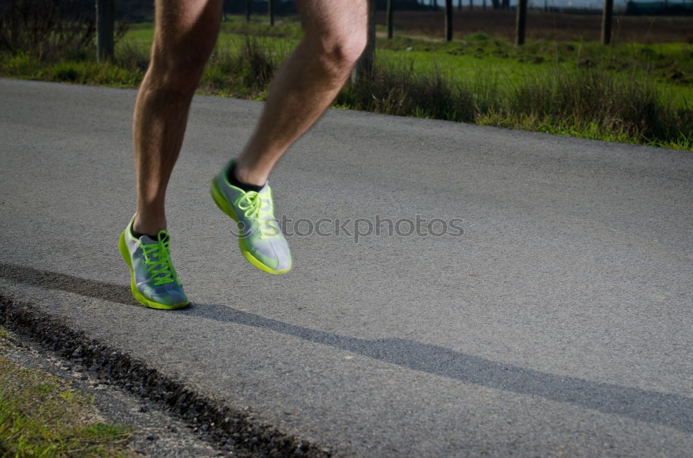 Similar – Runner getting ready for training