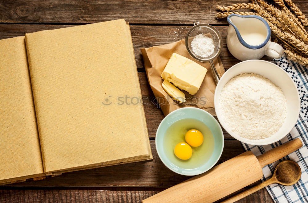 Similar – Image, Stock Photo white wheat flour Bread